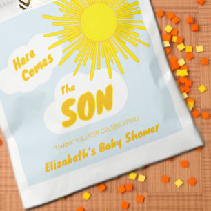 Here Comes The Son Boy Baby Shower Favour Bags