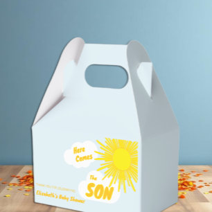 Here Comes The Son Boy Baby Shower Favour Box