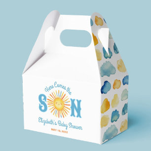 Here Comes the Son Boy Baby Shower Favour Box
