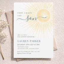 Here Comes The Son Boy Baby Shower