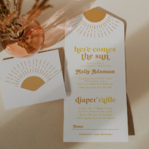Here Comes the Son Boy Baby Shower Invitation