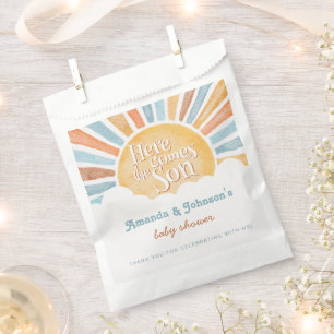 Here Comes the Son Boy Baby Shower Thank You Favour Bags