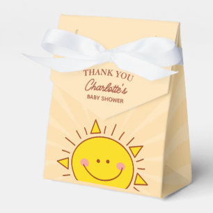 Here Comes The Son Boy Baby Shower Thank You Favour Box