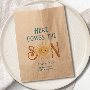Here Comes The Son Boy's Baby Shower Favour Bags