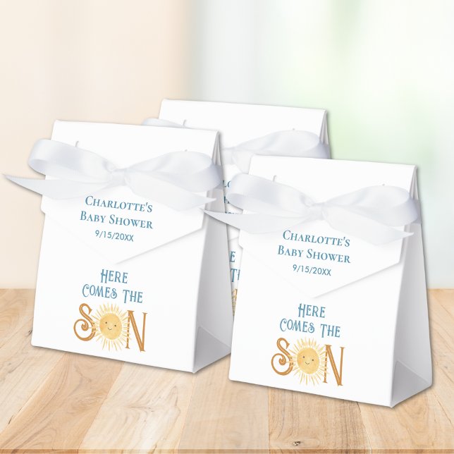 Here Comes The Son Boy's Baby Shower Favour Box (Creator Uploaded)