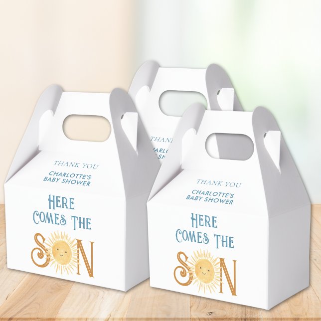 Here Comes The Son Boy's Baby Shower Favour Box (Creator Uploaded)