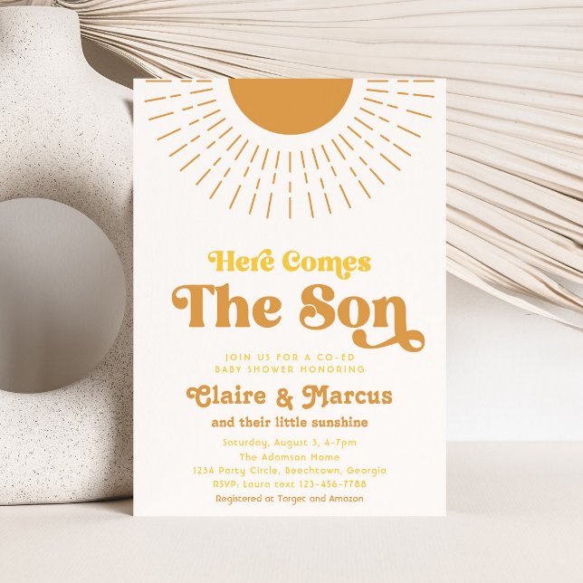 Here Comes the Son Co-Ed Baby Shower Invitations (Creator Uploaded)