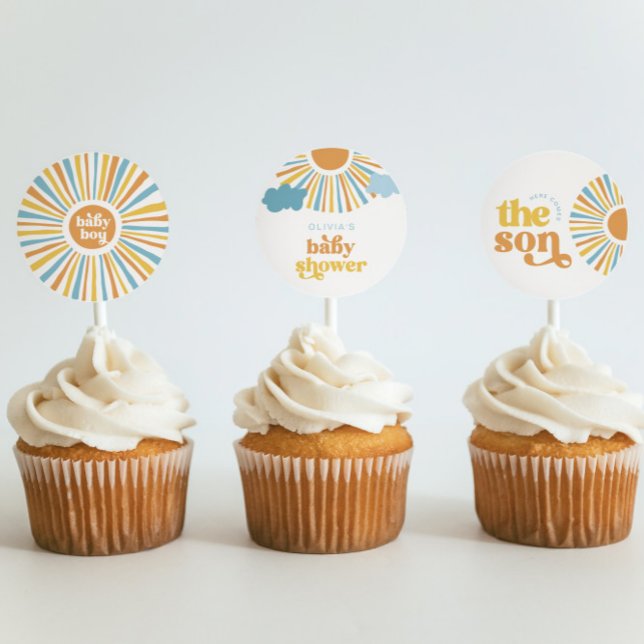 Here Comes the Son Cupcake Toppers (Creator Uploaded)
