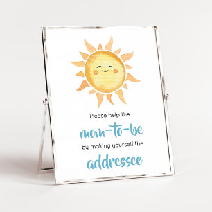 Here Comes the Son Cute Sun Envelope Station Poster