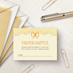 Here Comes the Son Diaper Raffle Enclosure Card