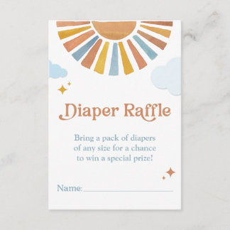 Here Comes the Son - Diaper Raffle Insert