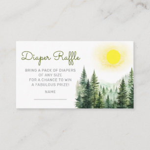 Here Comes the Son Diaper Raffle Ticket Enclosure Card
