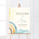 Here Comes The Son Retro Baby Shower Welcome Poster<br><div class="desc">Make your event special with this Sunshine Baby Shower with our cute and lovely printable Welcome Sign featuring adorable Retro Sun Baby Shower theme. Download,  personalise,  and create lasting memories with this perfect touch for your joyous celebration!

BS713</div>