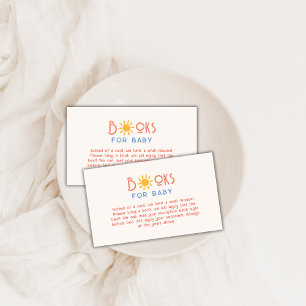 Here Comes The Son Retro Books For Baby Shower Enclosure Card
