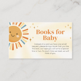 Here Comes the Son Retro Sunshine Books for Baby Enclosure Card
