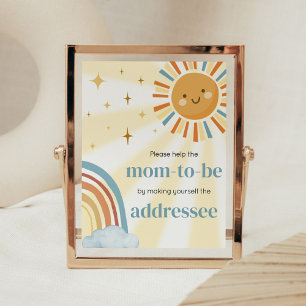 Here Comes the Son Retro Sunshine Envelope Station Poster