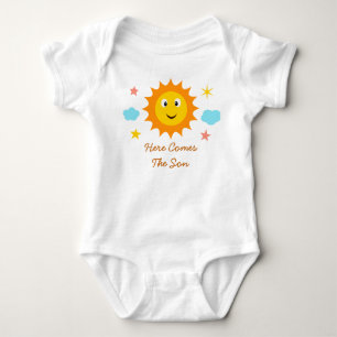 Here Comes The Son Smiling Sunshine  Baby Bodysuit