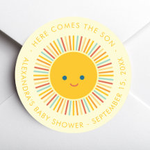 Here Comes the Son Sun Boy Baby Shower