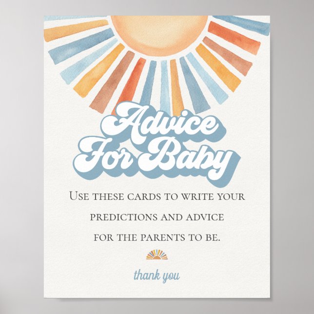 Here Comes the Son Sunshine Advice for Baby Game Poster (Front)