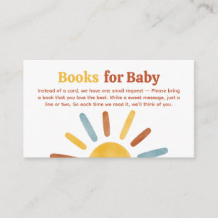 Here comes the Son Sunshine Baby Books for Baby Enclosure Card