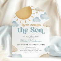 Here Comes the Son Sunshine Baby Shower Invitation