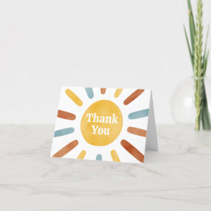 Here comes the Son Sunshine Baby Shower Thank You Card