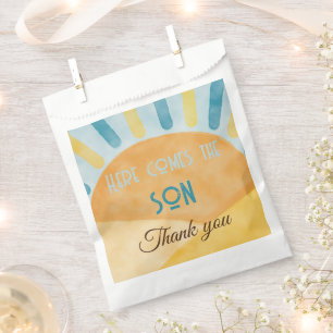 Here Comes the Son Sunshine Blue Ray Baby Shower Favour Bags
