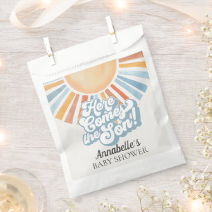 Here Comes the Son Sunshine Boy Baby Shower Favour Bags