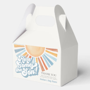 Here Comes the Son Sunshine Boy Baby Shower Favour Box