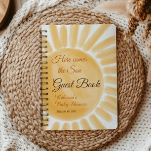 Here Comes the Son Sunshine Ray Baby Shower Guest Notebook