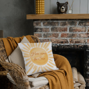Here Comes the Son Sunshine Ray of Sun Baby  Cushion