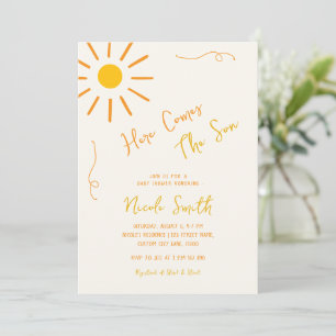 Here Comes the Son Whimsical Boy Baby Shower Invitation