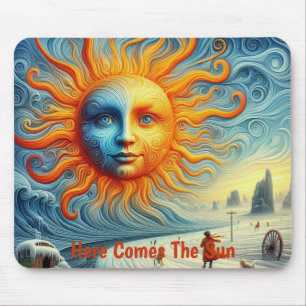 Here Comes The Sun - AI Art Print Mouse Mat