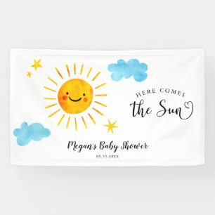 Here Comes The Sun Baby Shower Banner