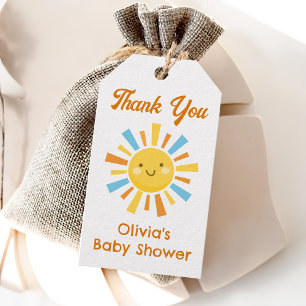 Here Comes the Sun Baby Shower Favour Gift Tags