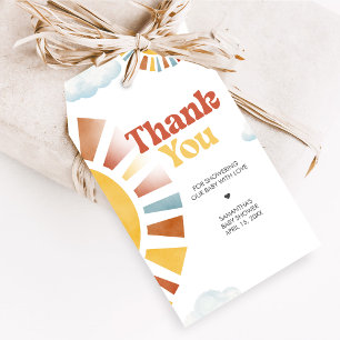 Here Comes the Sun Baby Shower Favour Tags