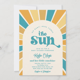 Here Comes The Sun Baby Shower Invitation