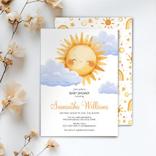 Here comes the Sun baby shower invitation 