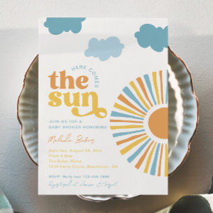 Here Comes The Sun Baby Shower Invitation