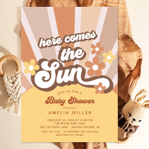 Here Comes the Sun Baby Shower Invitation