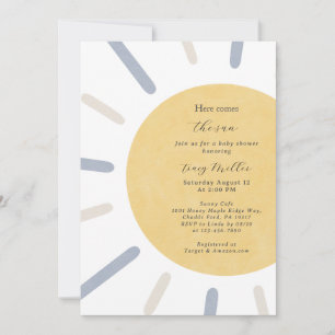 Here Comes the Sun Baby Shower Invitation