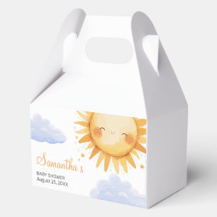 Here comes the Sun baby shower invitation  Favour Box