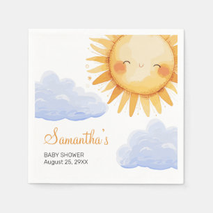 Here comes the Sun baby shower invitation Napkin