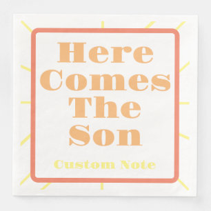 Here Comes the Sun Baby Shower  Napkin