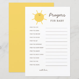 Here Comes The Sun Baby Shower Prayers For Baby