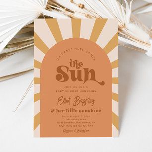 Here Comes The Sun Baby Shower   Sun Baby Shower Invitation