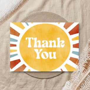 Here Comes the Sun Baby Shower Thank You Card