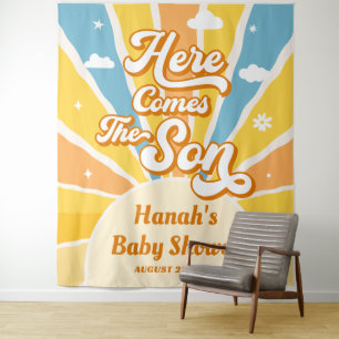 Here Comes the Sun Baby Shower Welcome  Tapestry