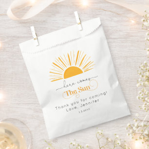 Here comes the sun birthday party favours favour bags