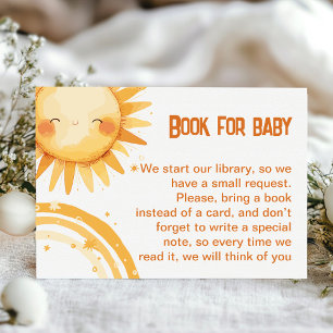 Here comes the Sun boho baby shower Enclosure Card